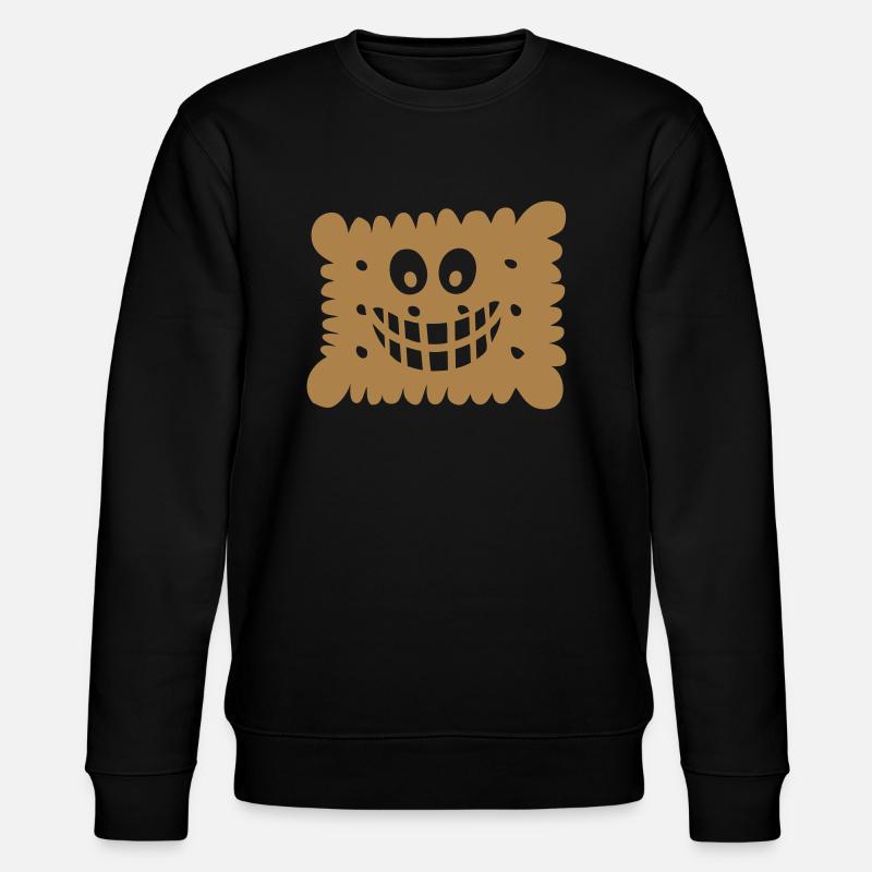 biscuit smile cookie dry cake - Stanley/Stella CHANGER Unisex Organic Sweatshirt - black