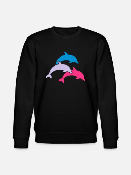Dolphins - Stanley/Stella CHANGER Unisex Organic Sweatshirt - black