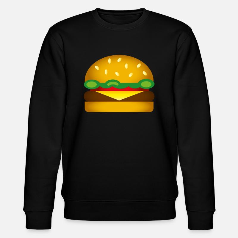 Smiley Burger - Stanley/Stella Unisex Bio-Sweatshirt CHANGER  - Schwarz