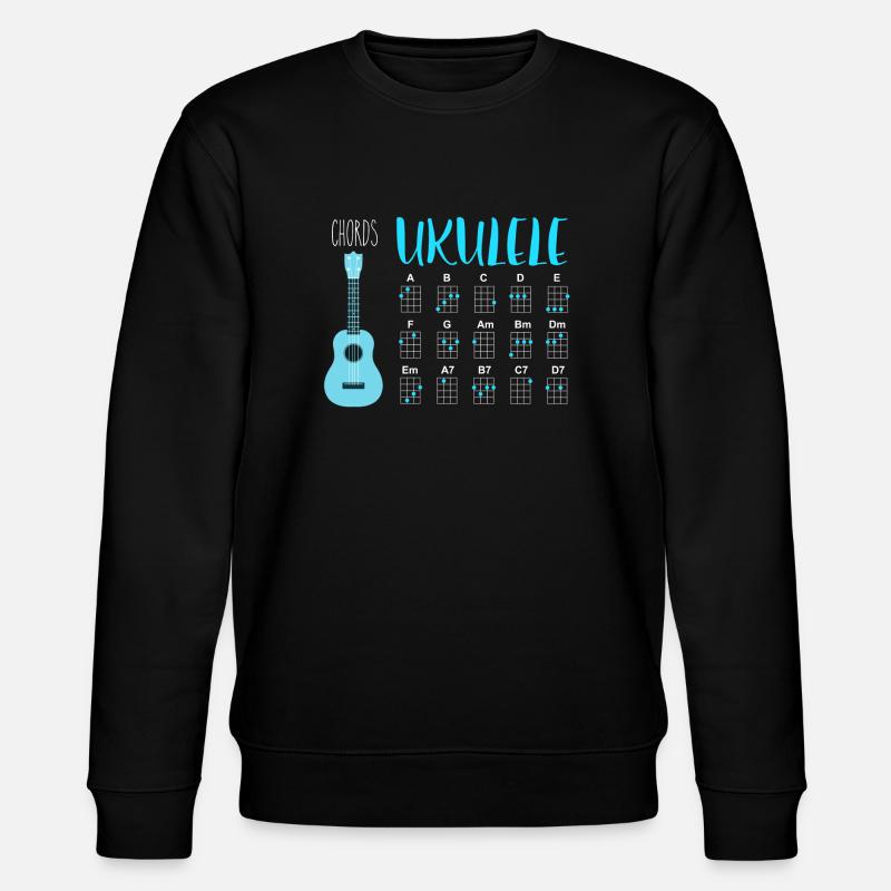 UKULELE CHORDS - Stanley/Stella Unisex Bio-Sweatshirt CHANGER  - Schwarz