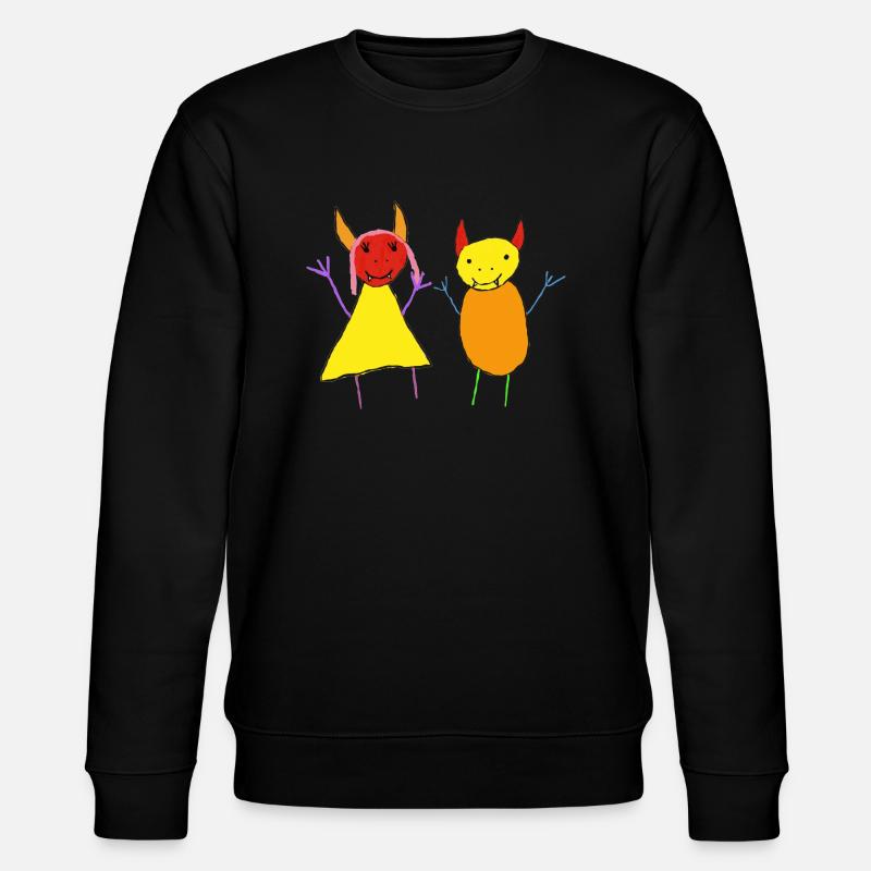 Teufel Paar - Devil Bunt - Monster - Stanley/Stella Unisex Bio-Sweatshirt CHANGER  - Schwarz