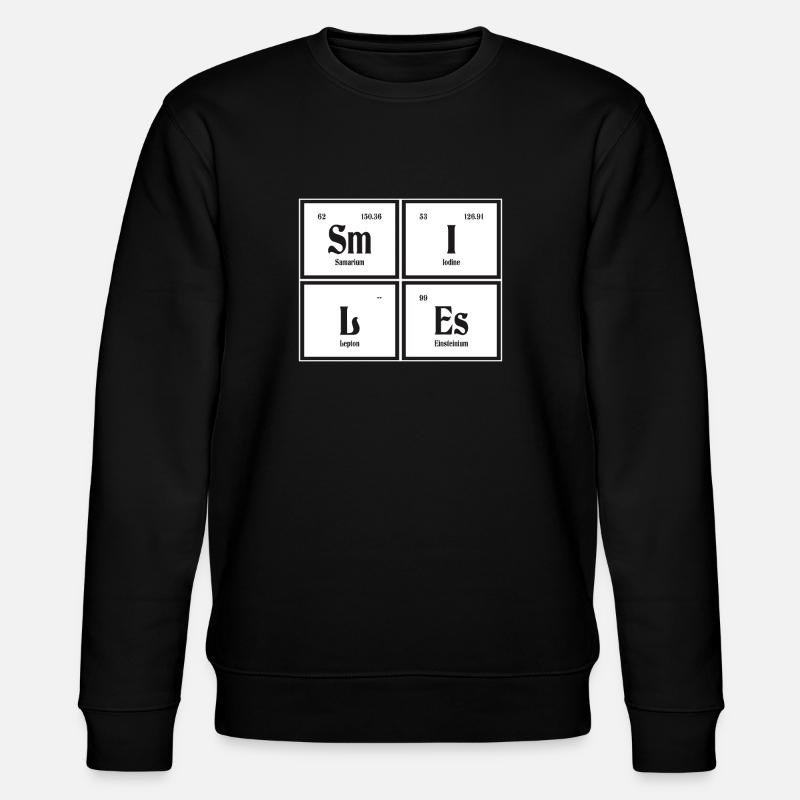Lächelt | Periodensystem der Elemente - Stanley/Stella Unisex Bio-Sweatshirt CHANGER  - Schwarz