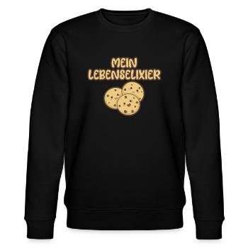 My elixir of life - chocolate cookies - Stanley/Stella CHANGER Unisex Organic Sweatshirt - black - Front - Nik (191cm) & Marisol (170cm)