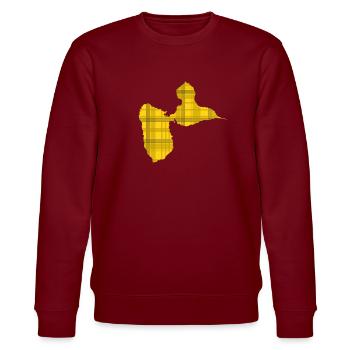 Guadeloupe - Stanley/Stella Unisex Bio-Sweatshirt CHANGER  - Burgunderrot - Vorne - Nik (191cm) & Marisol (170cm)