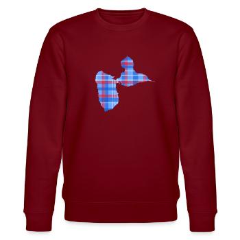 Guadeloupe - Stanley/Stella Unisex Bio-Sweatshirt CHANGER  - Burgunderrot - Vorne - Nik (191cm) & Marisol (170cm)