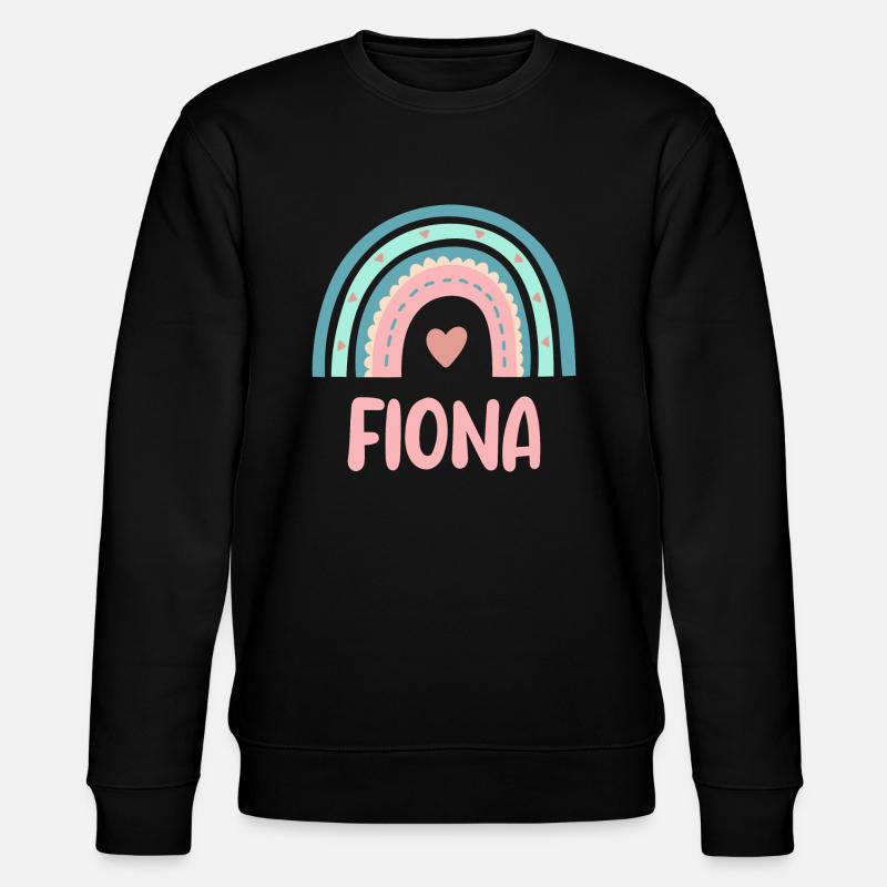 Fiona Name Regenbogen Baby - Stanley/Stella Unisex Bio-Sweatshirt CHANGER  - Schwarz