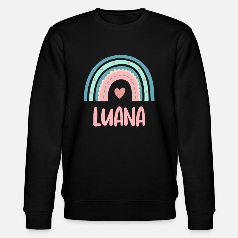 Luana Name Regenbogen Baby - Stanley/Stella Unisex Bio-Sweatshirt CHANGER  - Schwarz