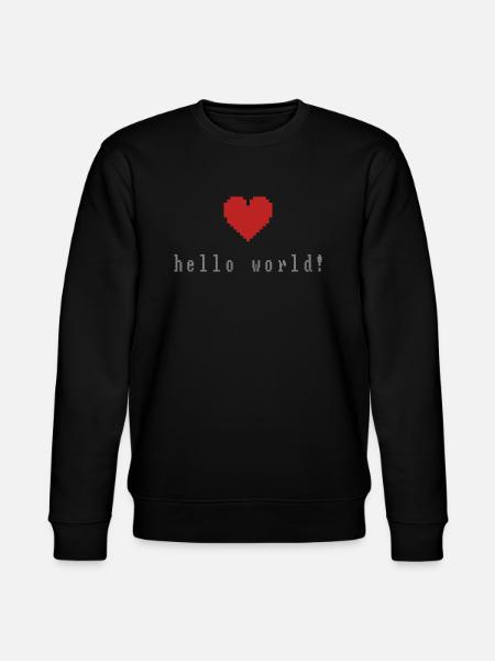 Hello World! - Stanley/Stella CHANGER Unisex Organic Sweatshirt - black
