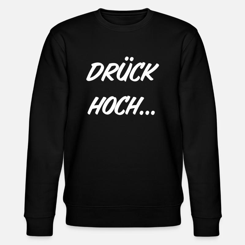 Drück hoch - Stanley/Stella Unisex Bio-Sweatshirt CHANGER  - Schwarz