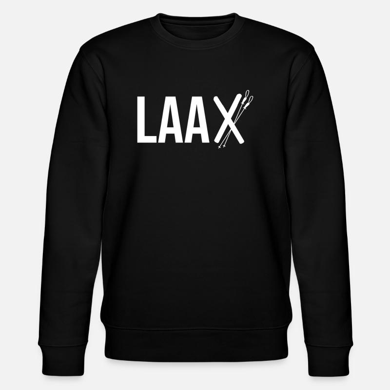 Laax Graubünden Schweiz - Stanley/Stella Unisex Bio-Sweatshirt CHANGER  - Schwarz