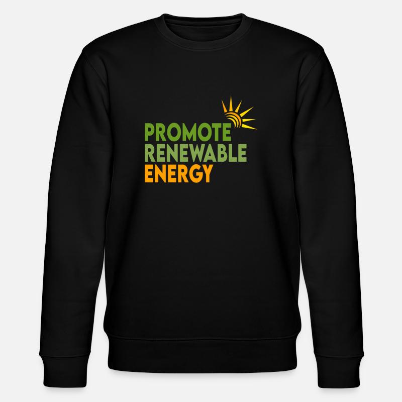 Renewable energies - Stanley/Stella CHANGER Unisex Organic Sweatshirt - black