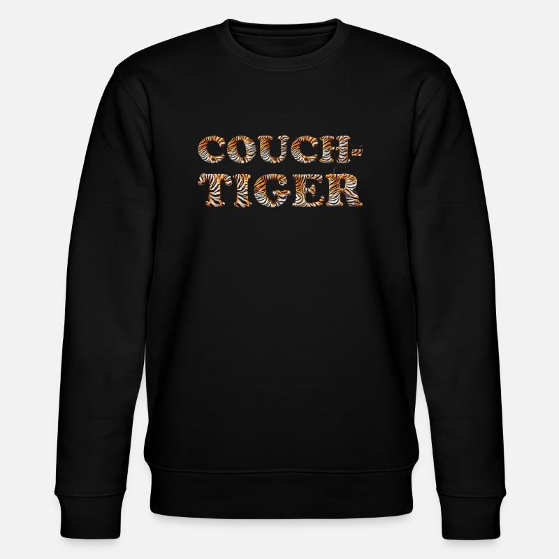 Pun ambiguous expression - couch tiger - Stanley/Stella CHANGER Unisex Organic Sweatshirt - black