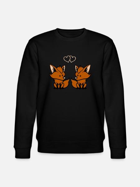 Foxes in love - Stanley/Stella CHANGER Unisex Organic Sweatshirt - black