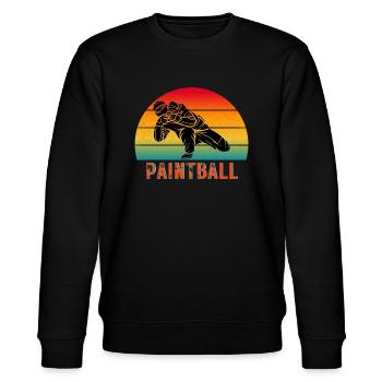 Paintball, design cool pour les amateurs de paintball - Sweat bio CHANGER Stanley/Stella Unisexe - noir - Devant - Nik (191cm) & Marisol (170cm)