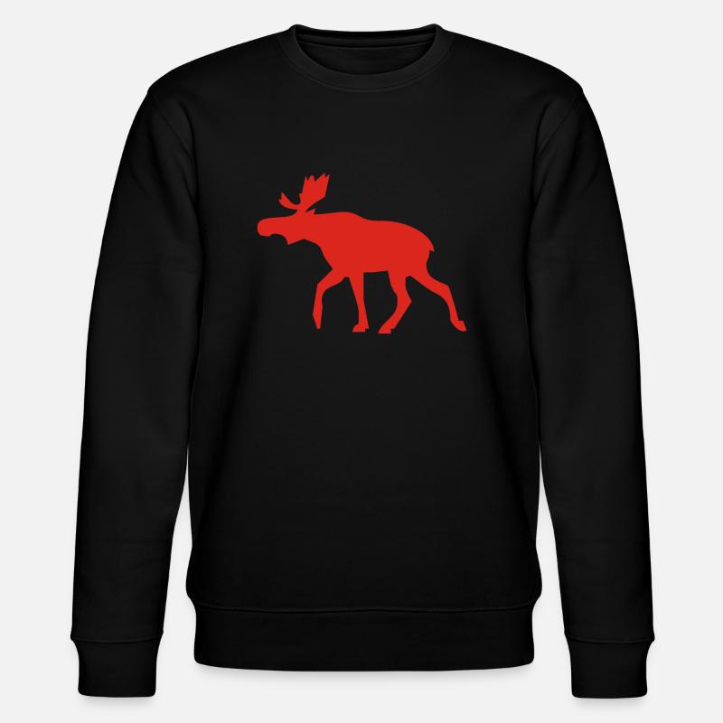 Elch - Stanley/Stella Unisex Bio-Sweatshirt CHANGER  - Schwarz