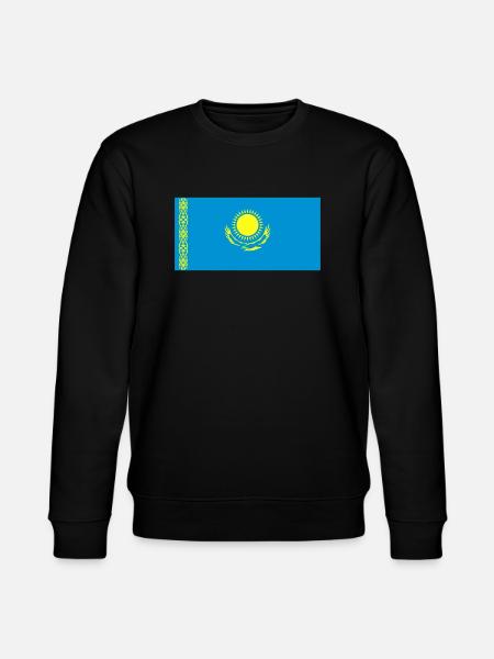 kazakstan flag - Stanley/Stella CHANGER Unisex Organic Sweatshirt - black