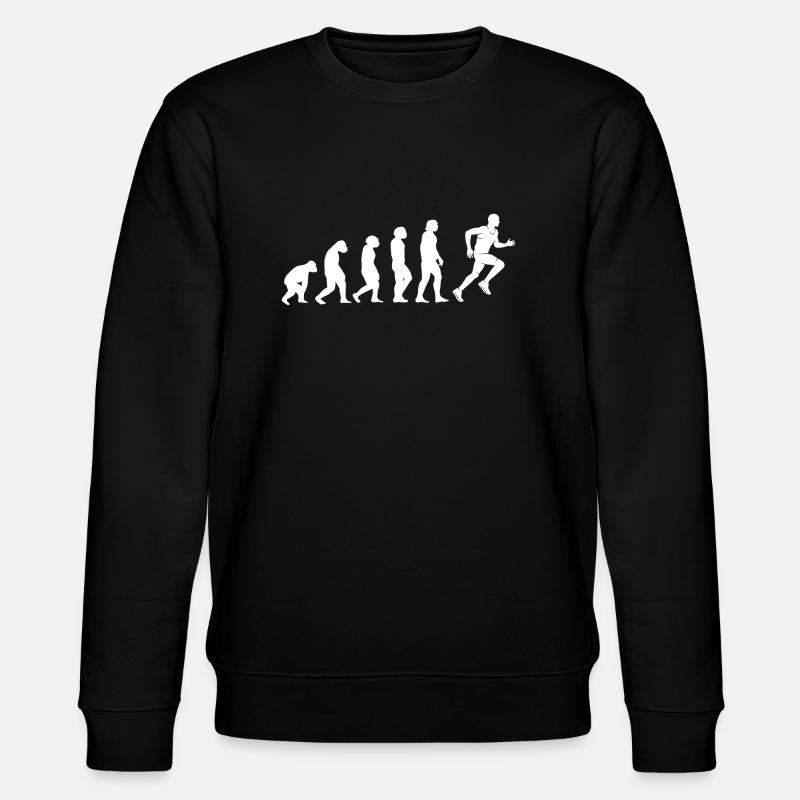 Running evolution - Stanley/Stella CHANGER Unisex Organic Sweatshirt - black