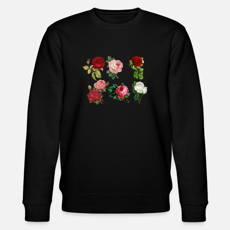 Rosen gemalt - Stanley/Stella Unisex Bio-Sweatshirt CHANGER  - Schwarz