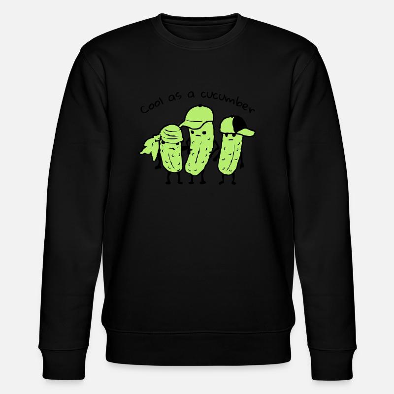 cool as a cucumber - Stanley/Stella CHANGER Unisex Organic Sweatshirt - black