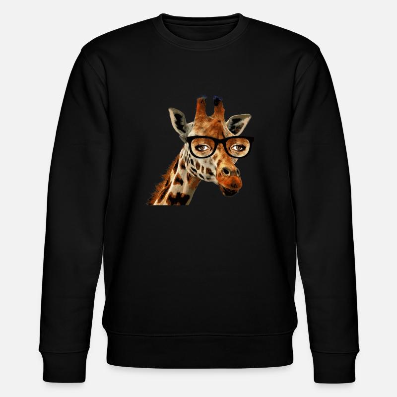 giraffe - Stanley/Stella Unisex Bio-Sweatshirt CHANGER  - Schwarz