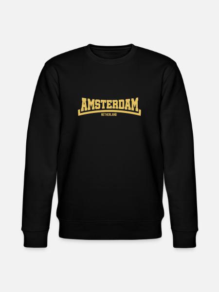 stadt Amsterdam boese - Stanley/Stella Unisex Bio-Sweatshirt CHANGER  - Schwarz