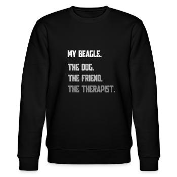 Beagle - Stanley/Stella Unisex Bio-Sweatshirt CHANGER  - Schwarz - Vorne - Nik (191cm) & Marisol (170cm)