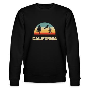 california - Stanley/Stella Unisex Bio-Sweatshirt CHANGER  - Schwarz - Vorne - Nik (191cm) & Marisol (170cm)