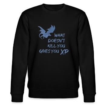 Drache Gaming rollenspiel roleplay dungeon - Stanley/Stella Unisex Bio-Sweatshirt CHANGER  - Schwarz - Vorne - Nik (191cm) & Marisol (170cm)