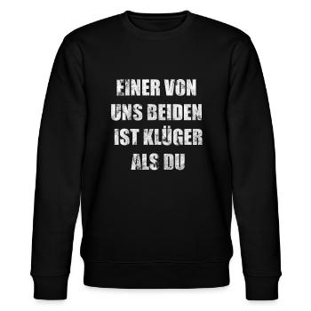 Lustiger Spruch - Stanley/Stella Unisex Bio-Sweatshirt CHANGER  - Schwarz - Vorne - Nik (191cm) & Marisol (170cm)