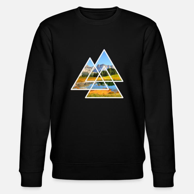 Dolomiten Natur - Stanley/Stella Unisex Bio-Sweatshirt CHANGER - Schwarz