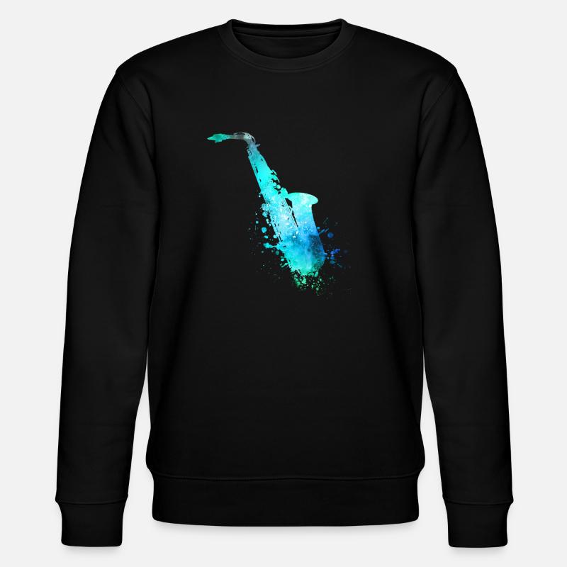 saxophone - Sweat bio CHANGER Stanley/Stella Unisexe - noir