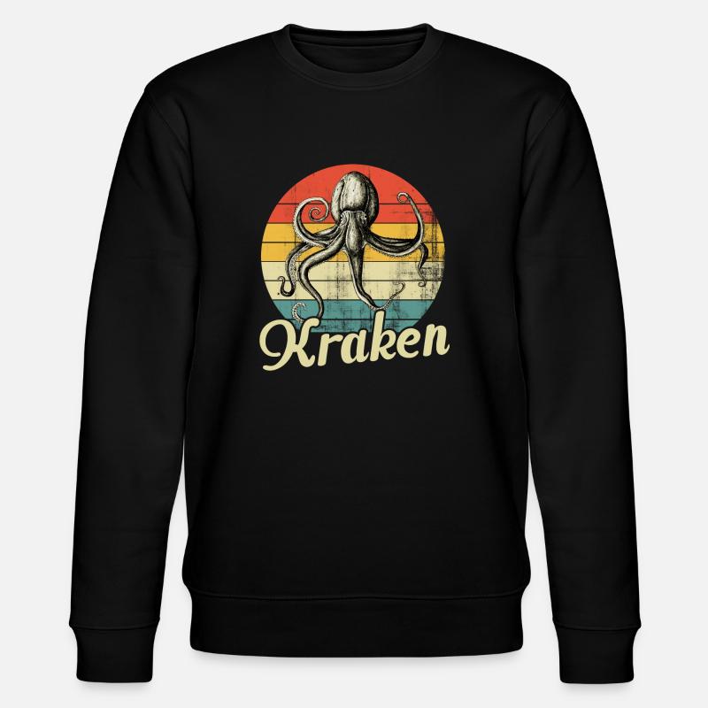 Kraken-Krake - Stanley/Stella Unisex Bio-Sweatshirt CHANGER  - Schwarz