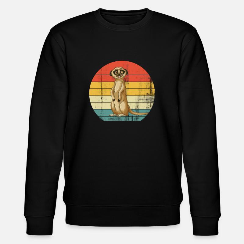 Erdmännchen - Stanley/Stella Unisex Bio-Sweatshirt CHANGER  - Schwarz