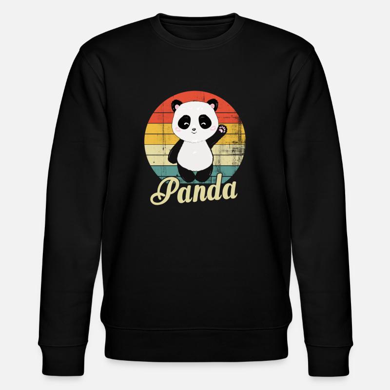 Panda - Stanley/Stella Unisex Bio-Sweatshirt CHANGER  - Schwarz
