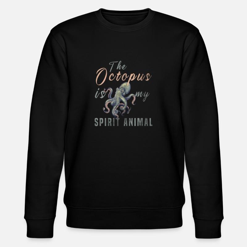 Oktopus - Stanley/Stella Unisex Bio-Sweatshirt CHANGER  - Schwarz