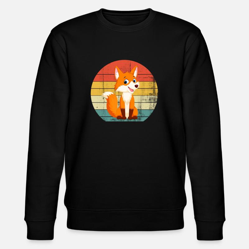 Junger Fuchs - Stanley/Stella Unisex Bio-Sweatshirt CHANGER  - Schwarz