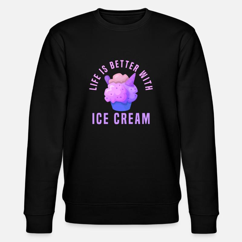 Eiscreme - Stanley/Stella Unisex Bio-Sweatshirt CHANGER  - Schwarz