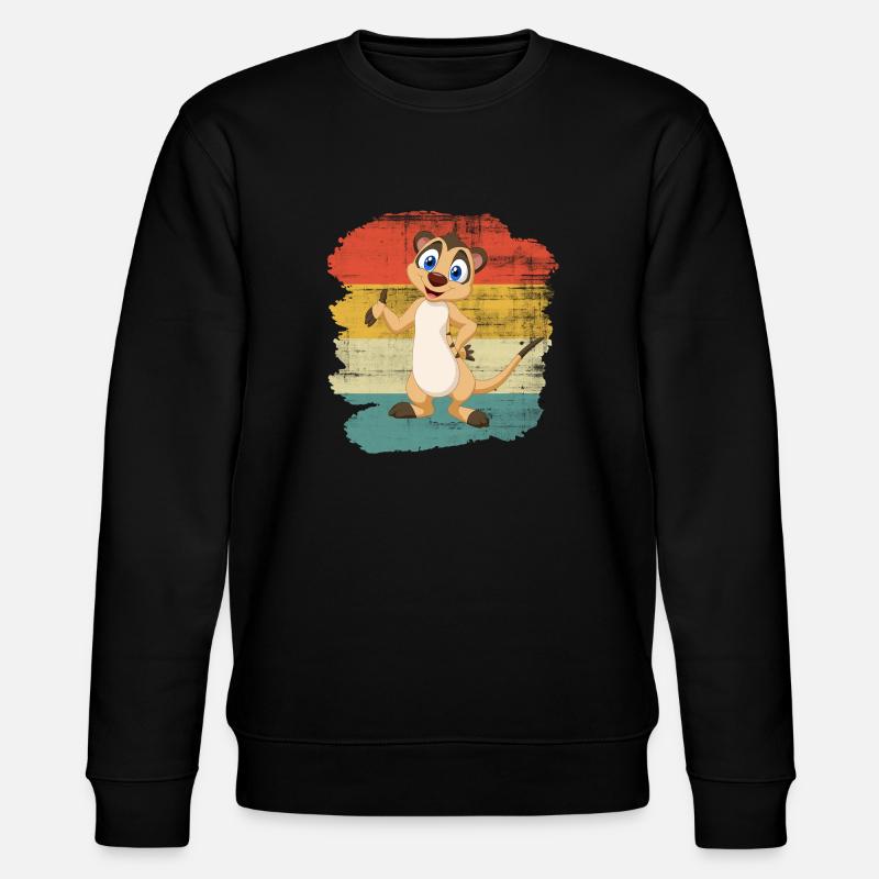 Erdmännchen - Stanley/Stella Unisex Bio-Sweatshirt CHANGER  - Schwarz