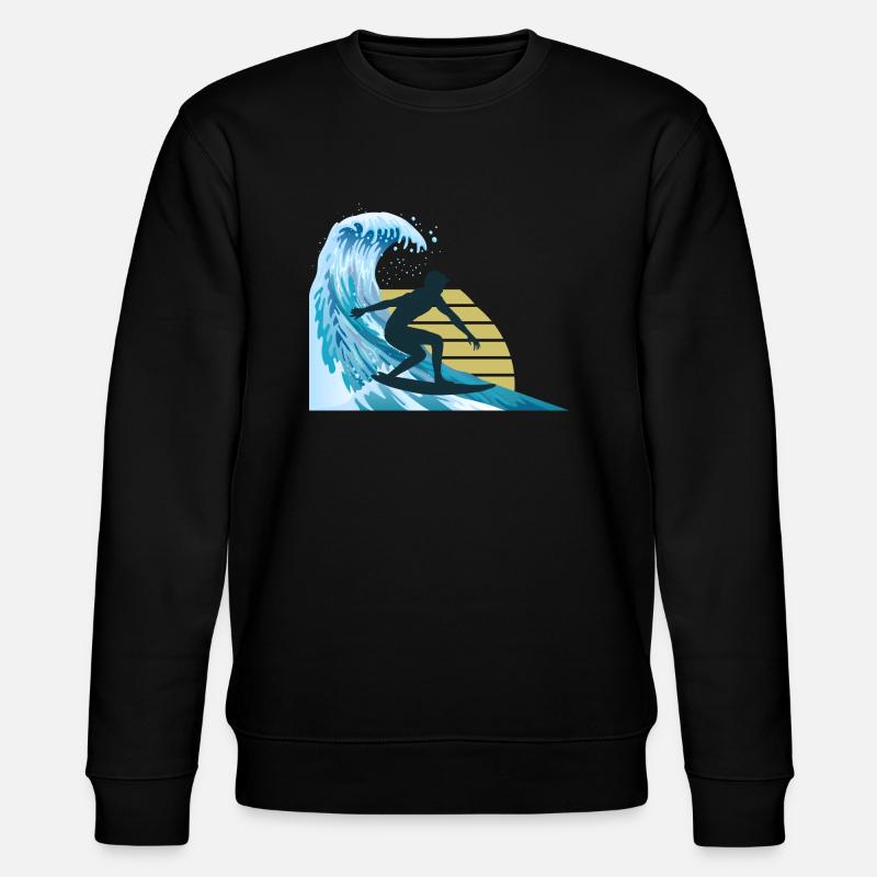 Surf surfeur surf - Sweat bio CHANGER Stanley/Stella Unisexe - noir