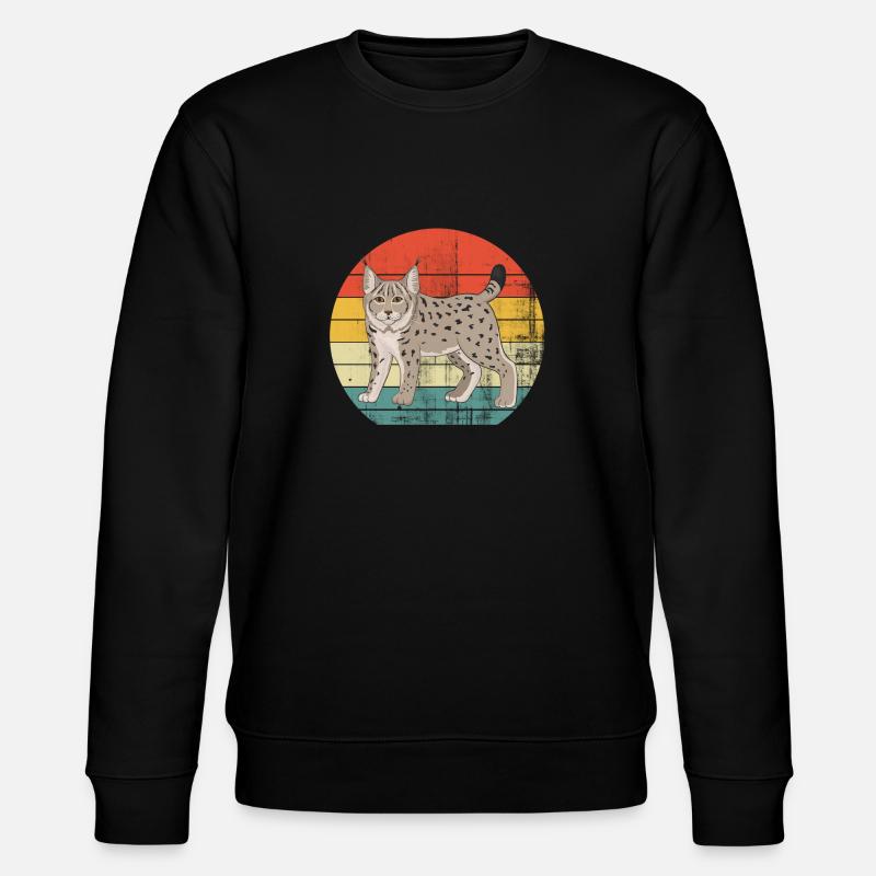 Luchs Lieblingstier - Stanley/Stella Unisex Bio-Sweatshirt CHANGER  - Schwarz
