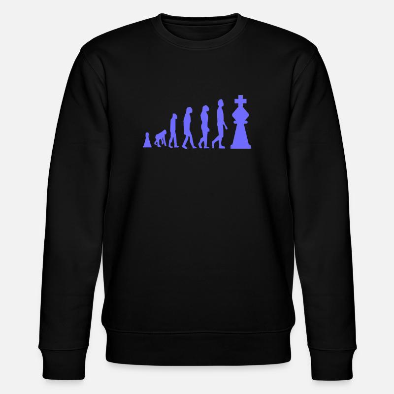 Chess Evolution Chess Funny - Stanley/Stella CHANGER Unisex Organic Sweatshirt - black