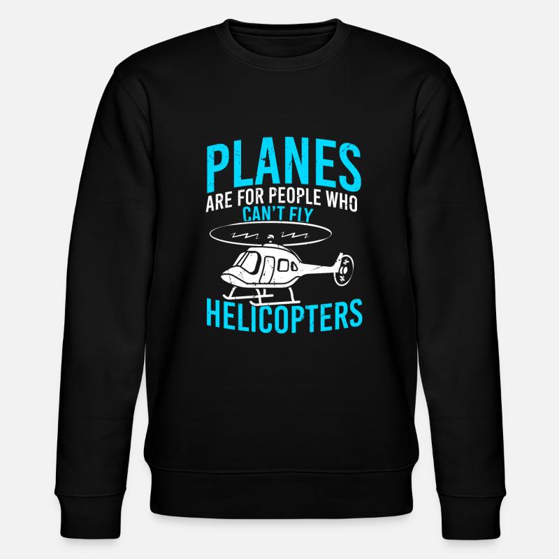 Hubschrauber - Stanley/Stella Unisex Bio-Sweatshirt CHANGER  - Schwarz