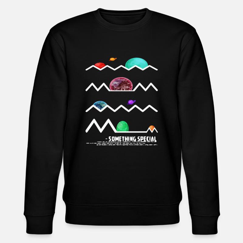 Weltraum mit Planeten - Stanley/Stella Unisex Bio-Sweatshirt CHANGER - Schwarz