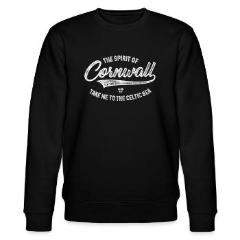 THE SPIRIT OF CORNWALL CORNISH - Stanley/Stella CHANGER Unisex Organic Sweatshirt - black - Front - Nik (191cm) & Marisol (170cm)