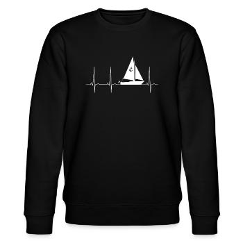 Segeln - Stanley/Stella Unisex Bio-Sweatshirt CHANGER  - Schwarz - Vorne - Nik (191cm) & Marisol (170cm)