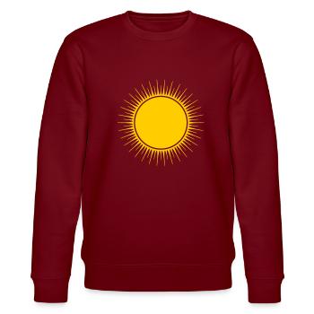 Sun - Stanley/Stella CHANGER Unisex Organic Sweatshirt - burgundy - Front - Nik (191cm) & Marisol (170cm)
