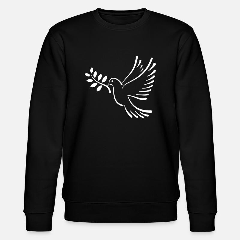 Friedenstaube - Stanley/Stella Unisex Bio-Sweatshirt CHANGER  - Schwarz