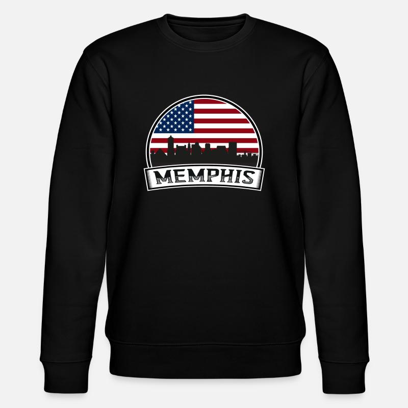 Memphis USA Skyline - Stanley/Stella Unisex Bio-Sweatshirt CHANGER  - Schwarz