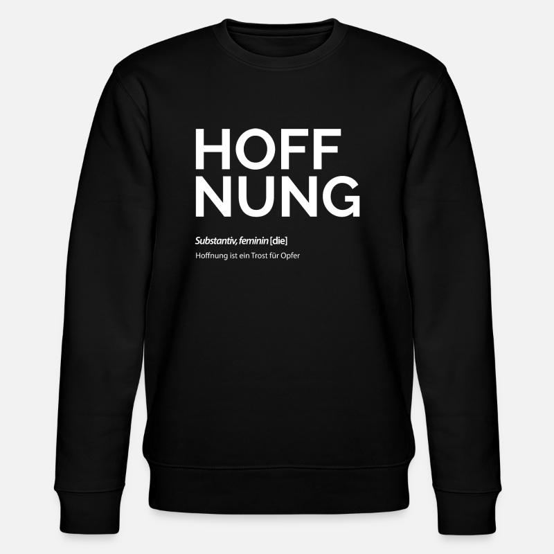 Hoffnung - Stanley/Stella Unisex Bio-Sweatshirt CHANGER  - Schwarz