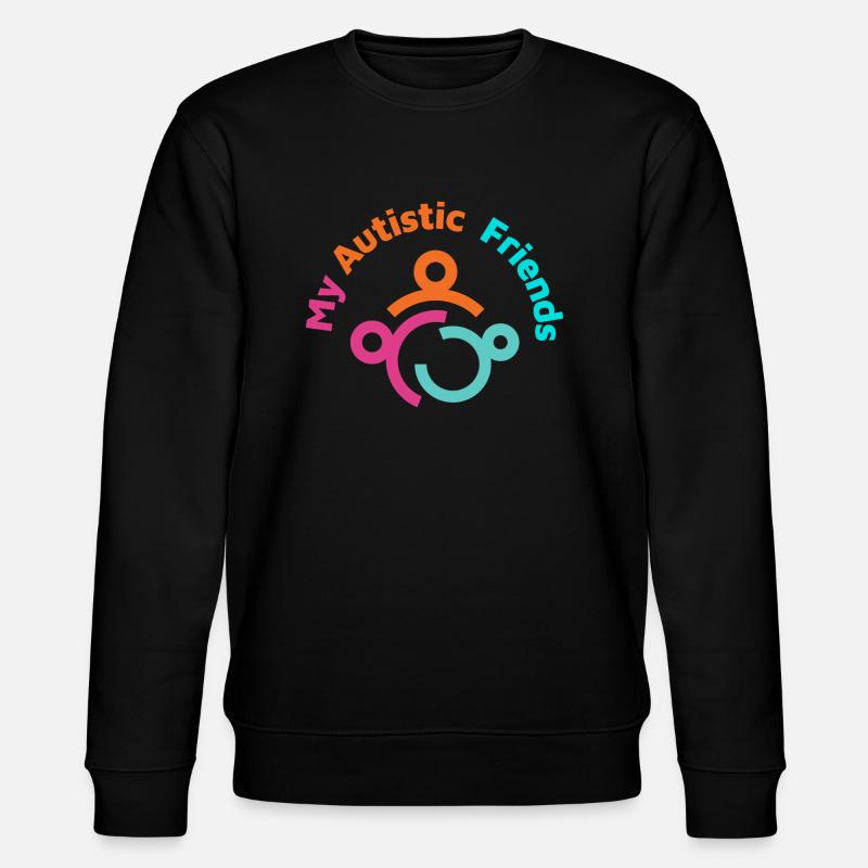 Meine autistischen Freunde - Stanley/Stella Unisex Bio-Sweatshirt CHANGER  - Schwarz